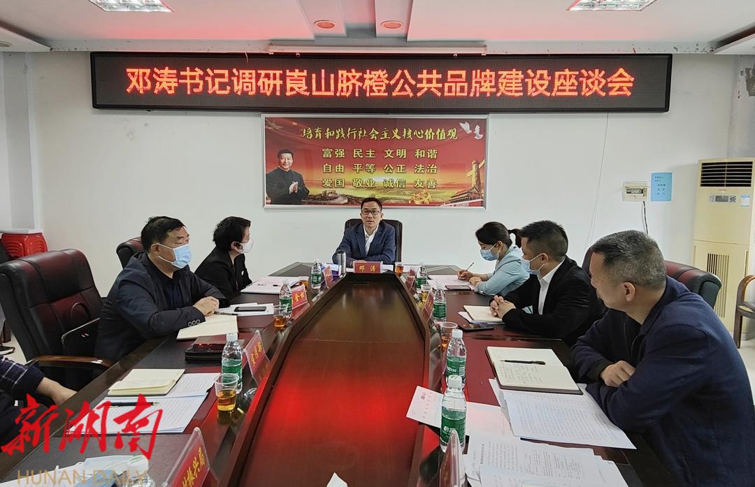 邓涛调研指导崀山脐橙公共品牌建设_邵阳头条网